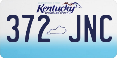 KY license plate 372JNC