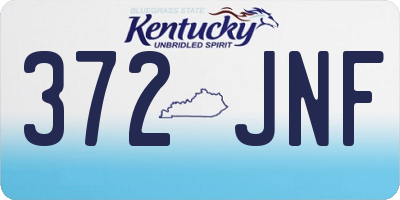 KY license plate 372JNF