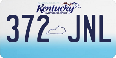KY license plate 372JNL