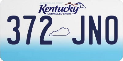 KY license plate 372JNO