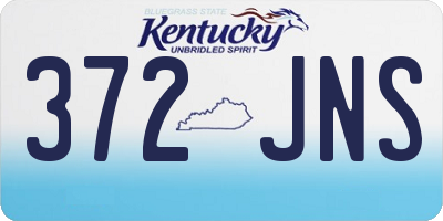 KY license plate 372JNS