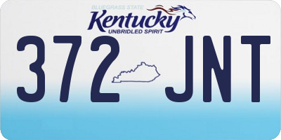 KY license plate 372JNT