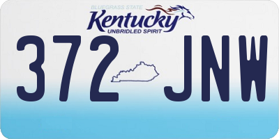 KY license plate 372JNW