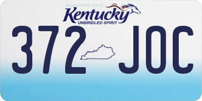 KY license plate 372JOC