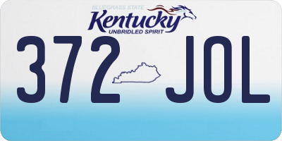 KY license plate 372JOL