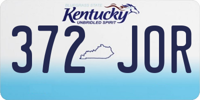 KY license plate 372JOR