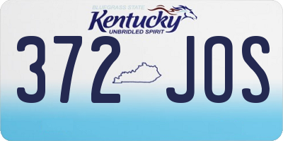 KY license plate 372JOS