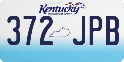 KY license plate 372JPB