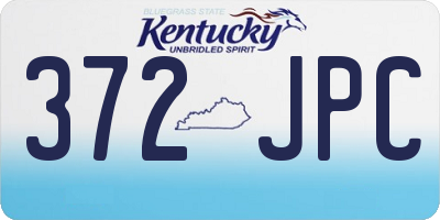 KY license plate 372JPC