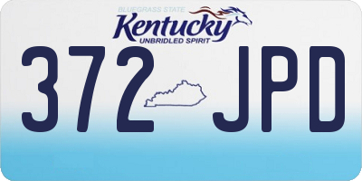 KY license plate 372JPD