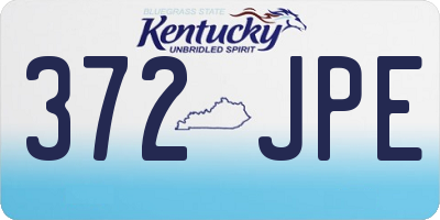 KY license plate 372JPE