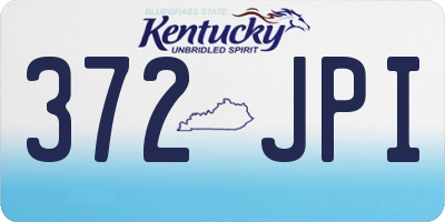 KY license plate 372JPI
