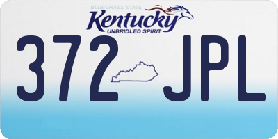 KY license plate 372JPL