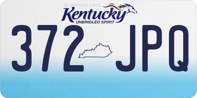 KY license plate 372JPQ
