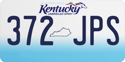 KY license plate 372JPS