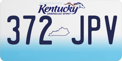 KY license plate 372JPV