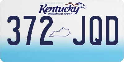 KY license plate 372JQD