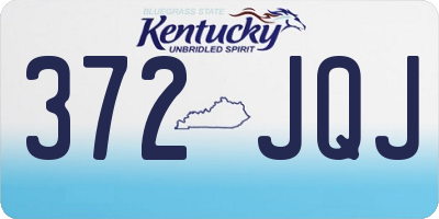KY license plate 372JQJ