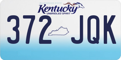 KY license plate 372JQK
