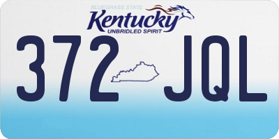 KY license plate 372JQL