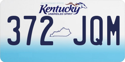 KY license plate 372JQM