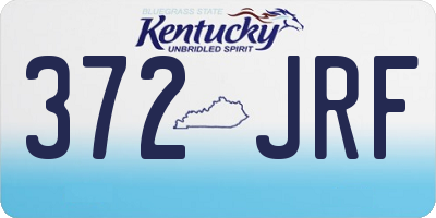KY license plate 372JRF