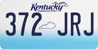 KY license plate 372JRJ