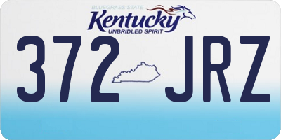 KY license plate 372JRZ