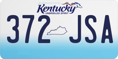 KY license plate 372JSA