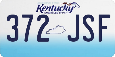 KY license plate 372JSF
