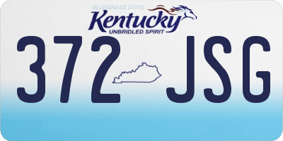 KY license plate 372JSG