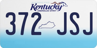 KY license plate 372JSJ