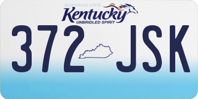 KY license plate 372JSK