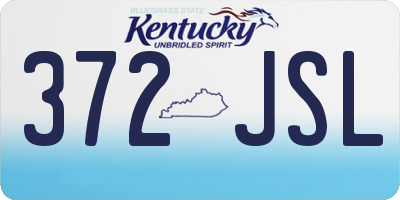KY license plate 372JSL
