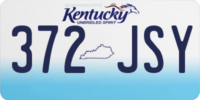 KY license plate 372JSY