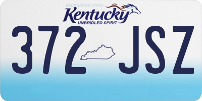 KY license plate 372JSZ