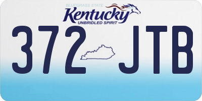 KY license plate 372JTB