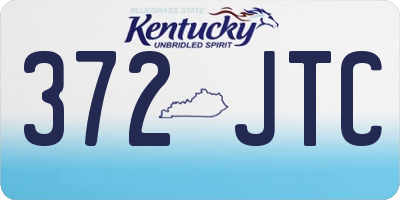 KY license plate 372JTC