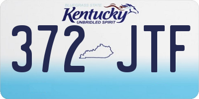 KY license plate 372JTF