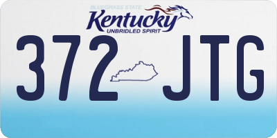 KY license plate 372JTG