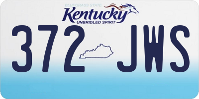KY license plate 372JWS