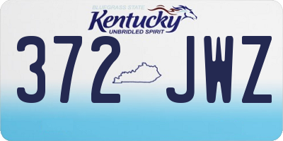 KY license plate 372JWZ