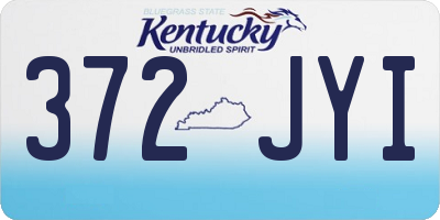 KY license plate 372JYI