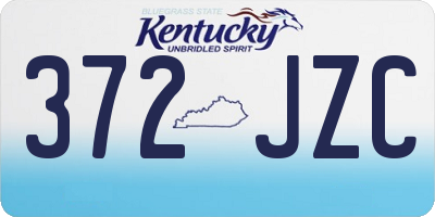 KY license plate 372JZC
