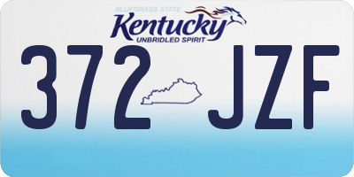 KY license plate 372JZF
