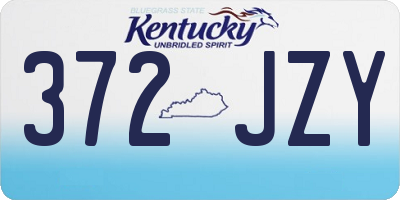 KY license plate 372JZY