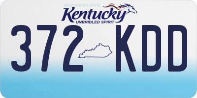KY license plate 372KDD