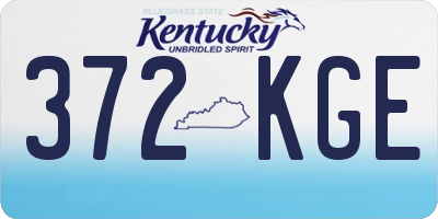 KY license plate 372KGE