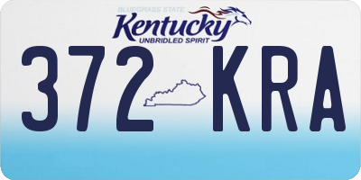KY license plate 372KRA