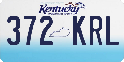 KY license plate 372KRL